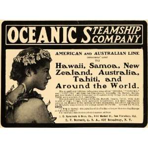 1902 Ad Oceanic Steamship American Austrian Line Cruise 
