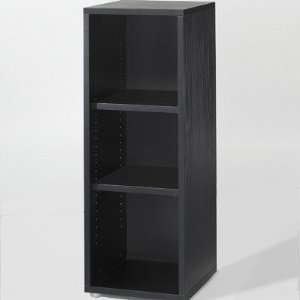  Fairfax Short Narrow Bookcase in Black Woodgrain