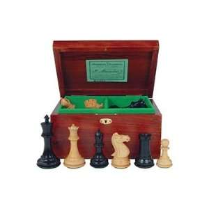    4 Inch Reintroduction Chess Set Mahogany Box