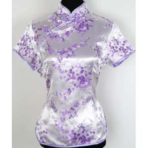 Tunic Shirt Pullover Satin Blouse Lilac Available Sizes: 0, 2, 4, 6, 8 