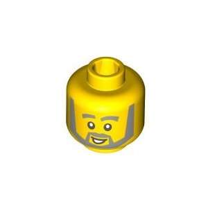  Yellow Head (Smile and Gray Beard)   LEGO Minifigure Piece 