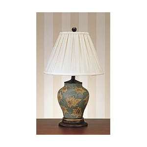  Hand Painted Fall Leaf Design Table Lamp (Tan) (24.5H x 15 