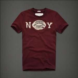  Abercrombie & Fitch Mens Graphic Tees Burgundy Everything 