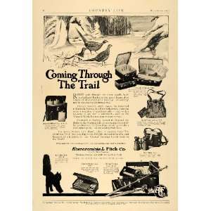  1924 Ad Abercrombie Fitch Chat Noir Fishing Pheasant 
