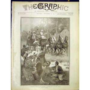  Hunting Party France Lunch Wood Sketch Marchetti 1903 