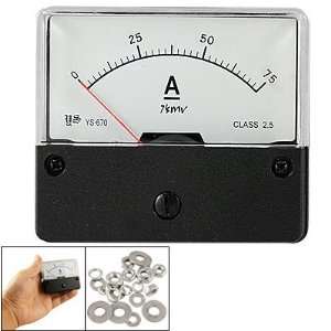  Amico DC 0 75A Rectangle Panel Analog AMP Meter 
