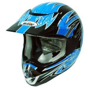  New Motocross ATV Dirt Bike MX Adult Racing Helmet , Blue 