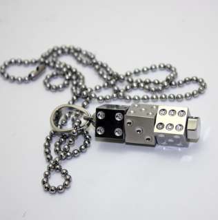 Simmons Mens Necklace Stainless Steel Shaped Like Dice  