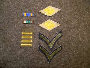 WW II US Army Patches, Ribbons, Stripes, Ruptured Duck  