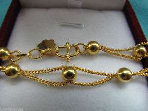 100% Authentic 999 24K Yellow Gold Bracelet /6.61g 7 L  