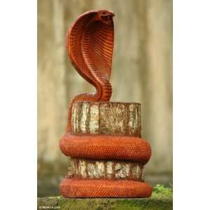  Wood sculpture, King Cobra