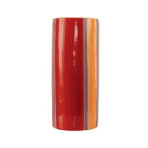  Amare Tall Red Striped Vase: Home & Kitchen