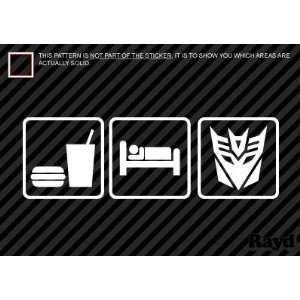   2x) Eat Sleep Decepticon   Transformers   Sticker #3   Decal   Die Cut