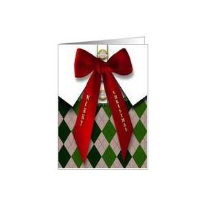  Christmas Sweater Greeting   Decked Out   Red Bow Card 