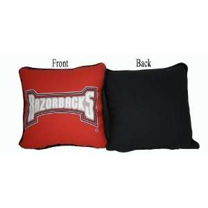   Arkansas Razorback Decorative Bed Throw Pillow 18