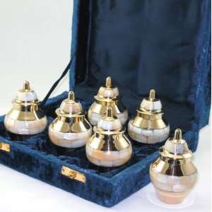    Mother of Pearl Keepsake Cremation Urns 6 pk: Home & Kitchen