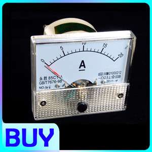 20A DC AMP Analog Current Panel Meter Ammeter 0 20A  