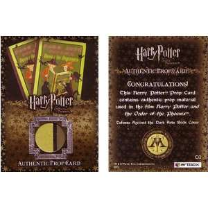  Defense Dark Arts Book #/180 Prop Card Ci2   Harry Potter 