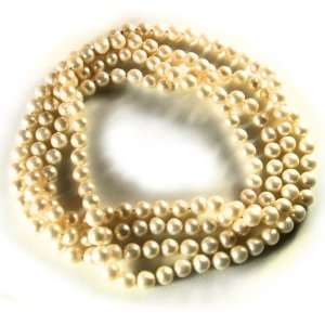  22 Inch Pure White Freshwater Pearl Necklace: Jewelry