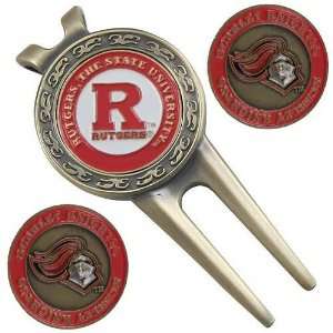 Rutgers Scarlet Knights Divot Tool & Ball Marker Set 
