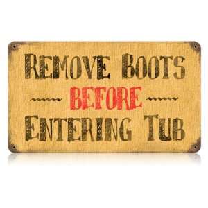  Remove Boots Before Entering Sign