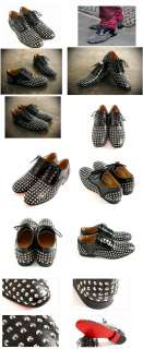   Awesome Silver Studded stud rollerboy spikes mens Loafers shoes  