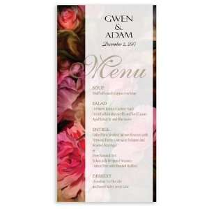  250 Wedding Menu Cards   Rubenesque Roses & Frost Office 