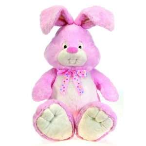   Pink Color Cuddle Bunny W/Polka Dot Ribbon (Case of 1)