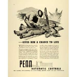  1943 Ad Penn Electric Switch Co Goshen Indiana Injured 