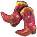 WESTERN RODEO party supply cowgirl cowboy boots balloon  