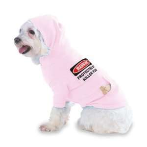 BEWARE OF THE KILLER PUG Hooded (Hoody) T Shirt with pocket for your 