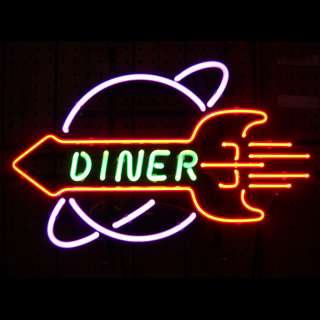 5ROCKET Rocket Diner Neon Sign