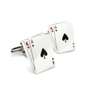    Novelty Black Jack Poker Card Cufflinks Gift Boxed