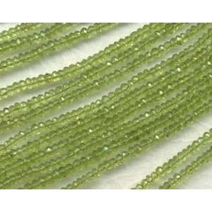  Peridot Micro Faceted Rondelles