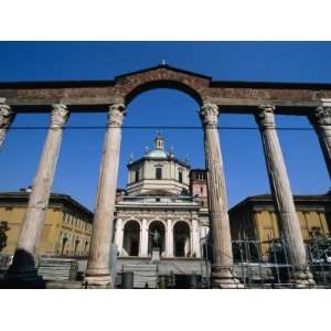 San Lorenzo Maggiore Behind Roman Columns, Milan, Italy Photographic 