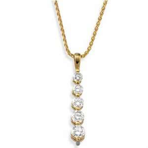   Diamond Five Stone Drop Pendant Necklace: Jewelry Days: Jewelry