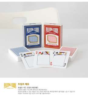 Memo Pad Ding Dong Playing Card Memo Red  