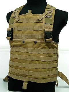 SWAT Molle Chest Rig Platform Carrier Vest Coyote Brown  