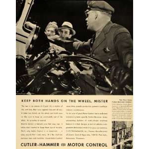   Ad Cutler Hammer Motor Control Police Pull Over   Original Print Ad