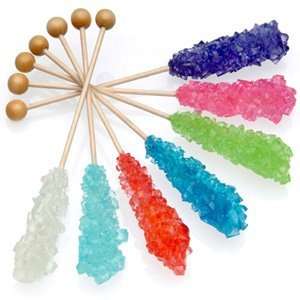 Assorted Rock Candy on Stick, 10 Count Grocery & Gourmet Food