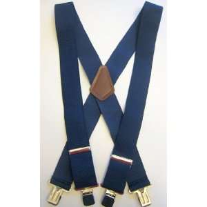  Navy Blue Suspenders Braces Mens 48 XL Made in USA 2 