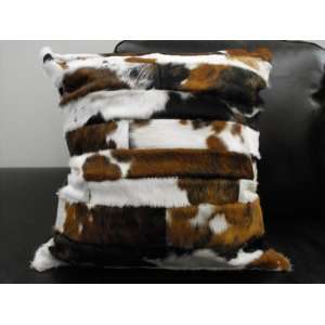  Cowhides Pillows Brown Blended 20x20