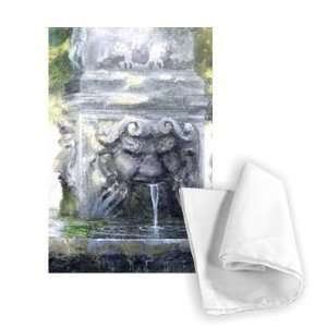  Fountain in the Borghese Gardens, Rome, 1982   Tea Towel 