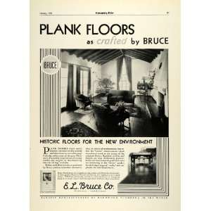  1931 Ad E L Bruce Co Plank Floor Cellized Oak Walnut 