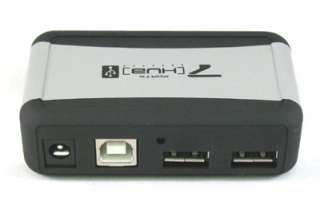 USB 2.0 ports. AC adapter included. Color BLACK 480 Mbps data 