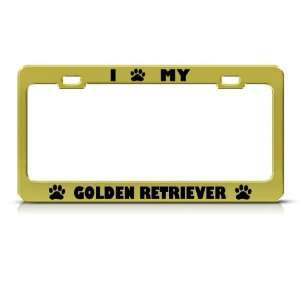  Golden Retriever Dog Animal Metal license plate frame Tag 