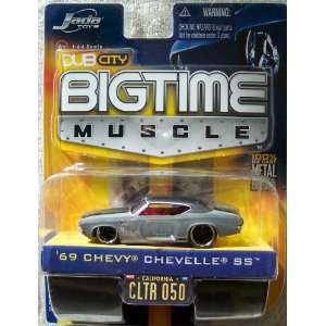   Dub City Big Time Muscle Gray 69 Chevy Chevelle SS 1:64 Die Cast Car