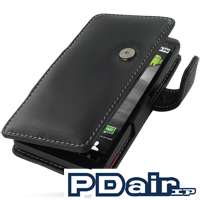 PDair Genuine Leather Case for Motorola DROID X   Book Type (Black)