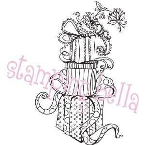   Bella Unmounted Rubber Stamp Prezzies For Lulu Arts, Crafts & Sewing