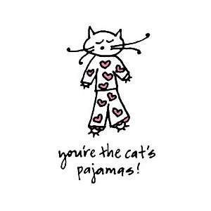  Cats Pajamas Wood Mounted Rubber Stamp